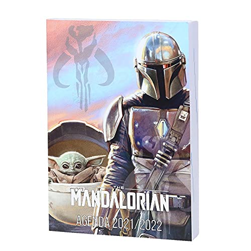 1 agenda escolar diaria Star Wars: The Mandalorian Colores – 12 x 17 cm – agosto 2021 a septiembre de 2022