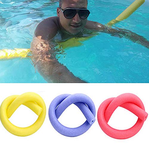 1 Pieza De Fideos De Piscina Flexible Divertido Espuma De Agua Fideos Huecos Niños Adultos Flotador Ayuda para Nadar Rojo