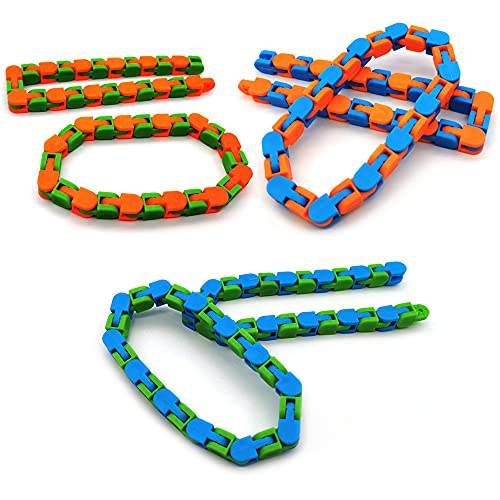 1 unids 48 enlaces Wacky Snake Puzzles Fidget Juguetes Sensoriales de dedo Juguetes de giro y forma Juguetes para compañeros de oficina, empleado, personal, alivio del estrés