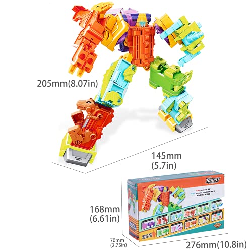 10 en 1 Juguetes de Dinosaurios Robot para niños, 22 PCS numeros Transformers Juguetes Dinos/Robots, Juguetes de Educativos para Niños 6 a 12 Años