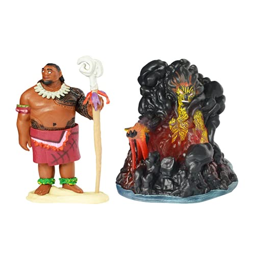 10 unids/set dibujos animados Moana princesa leyenda Vaiana Maui jefe Tui Tala Heihei Pua figura de acción decoración juguetes para niños regalo de cumpleaños