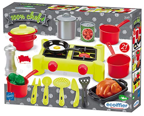 100% Chef-227-2649 Paquete de Cocina y Accesorios, Multicolor (Simba Toys 2649)