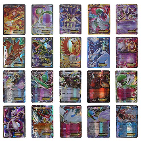 100 Piezas Pokemon Cartas, Pokemon Trading Cards, XY Series GX Cartas EX MEGA Cartas (60EX +20GX +20Mega)