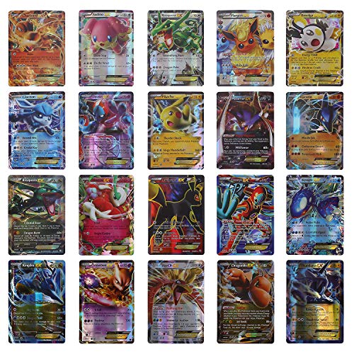 100 Piezas Pokemon Cartas, Pokemon Trading Cards, XY Series GX Cartas EX MEGA Cartas (60EX +20GX +20Mega)