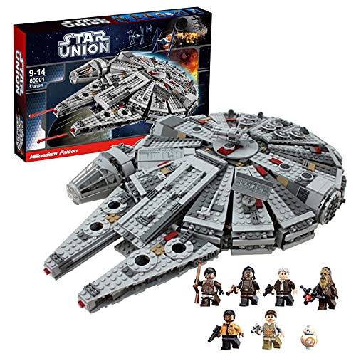 1381 piezas Technic Millennium Falcon Star Wars serie MOC Clamp Building Blocks Set compatible con Lego, Star Wars series Set de construcción A