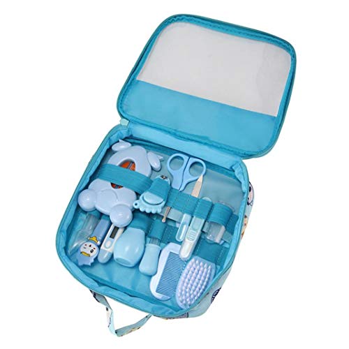 13pcs / Set Salud del Bebé Y Cuidado De Uñas Kit De Aseo Personal Set Set con Las Podadoras De Clavo, Cepillo, Archivo, Tijeras, Peine, Cepillo De Dientes Dedo del Cepillo De Dientes para Niños,