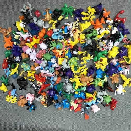 144 pcs muñecas Pokemon bolsillo lindas Mini figuras 2-3 cm figuras de juguete para decoración de oficina de coche decoración de tarta