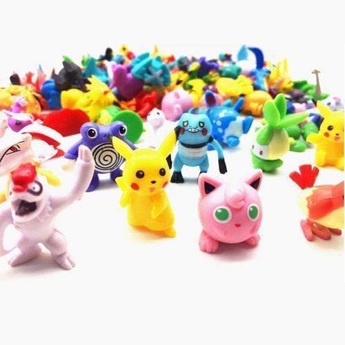 144 pcs muñecas Pokemon bolsillo lindas Mini figuras 2-3 cm figuras de juguete para decoración de oficina de coche decoración de tarta