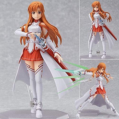 14CM Figura de Sword Art Online Yuuki Asuna Figura de acción Figma YuukiAsuna Estatuilla Decoración Adornos Coleccionables Juguete Animaciones Modelo de personaje