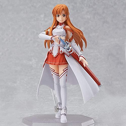 14CM Figura de Sword Art Online Yuuki Asuna Figura de acción Figma YuukiAsuna Estatuilla Decoración Adornos Coleccionables Juguete Animaciones Modelo de personaje