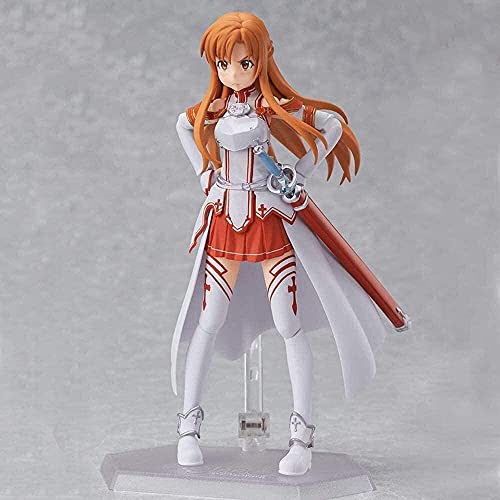 14CM Figura de Sword Art Online Yuuki Asuna Figura de acción Figma YuukiAsuna Estatuilla Decoración Adornos Coleccionables Juguete Animaciones Modelo de personaje