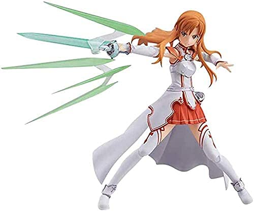 14CM Figura de Sword Art Online Yuuki Asuna Figura de acción Figma YuukiAsuna Estatuilla Decoración Adornos Coleccionables Juguete Animaciones Modelo de personaje