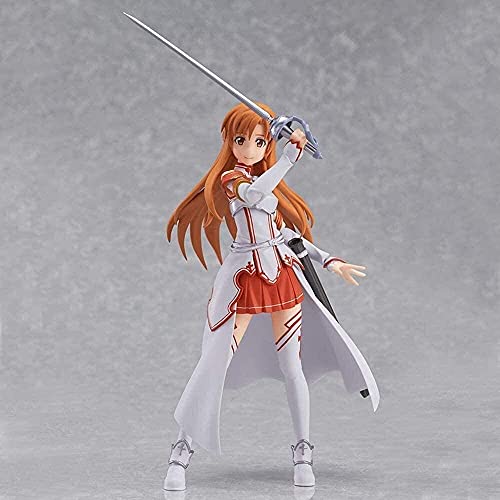 14CM Figura de Sword Art Online Yuuki Asuna Figura de acción Figma YuukiAsuna Estatuilla Decoración Adornos Coleccionables Juguete Animaciones Modelo de personaje