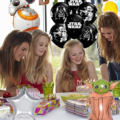 17 Piezas Globo de Star Wars HANEL-Baby Yoda Decoraciones de Cumpleaños Aluminio Globo Suministros de Fiesta para Navidad decoración de cumpleaños Artículos para Fiestas