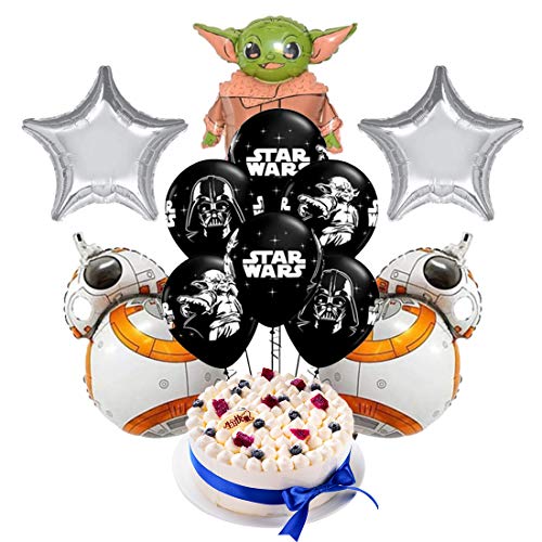 17 Piezas Globo de Star Wars HANEL-Baby Yoda Decoraciones de Cumpleaños Aluminio Globo Suministros de Fiesta para Navidad decoración de cumpleaños Artículos para Fiestas