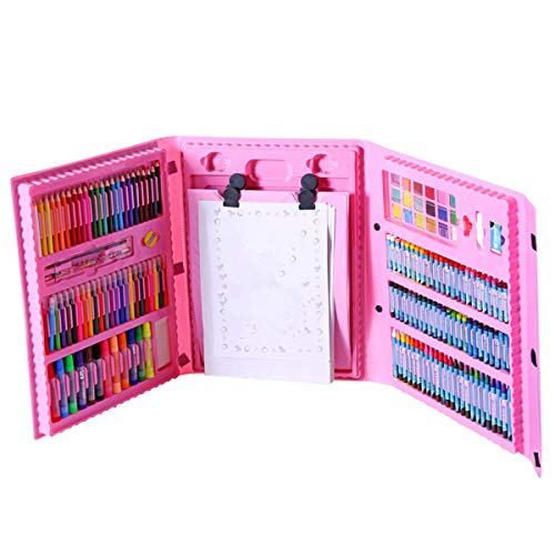 176pcs Conjunto de Dibujo de Arte, Creatividad Herramientas de Pintura Incluye Crayones de Cera, Acuarelas, Lápices de Colores, Pasteles, Regalos para Niños, Estudiantes, Principiantes y Artistas#1