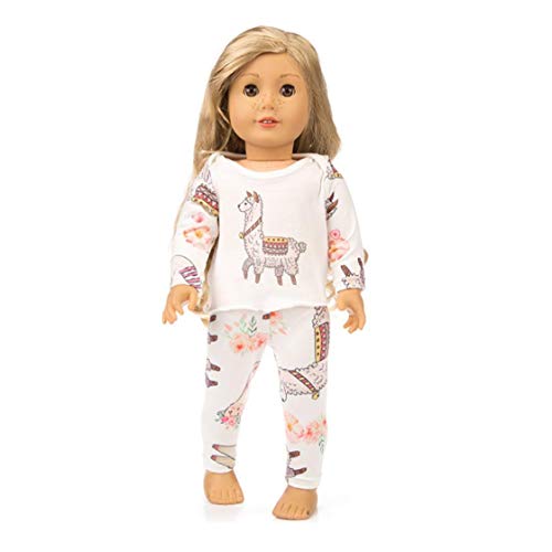 2 Juegos De La Muñeca De Ropa Y Accesorios Con Elementos De Estilo Popular De Vestir Princesa De 18 Pulgadas Muñeca American Girl Pequeña Alpaca Conjunto De Pijama Y Patrón De Dibujos Animados Velo