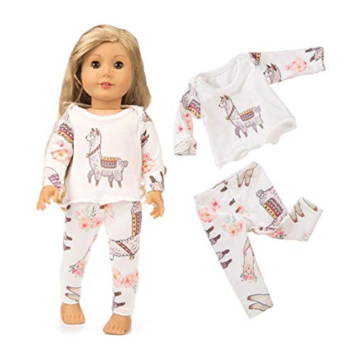 2 Juegos De La Muñeca De Ropa Y Accesorios Con Elementos De Estilo Popular De Vestir Princesa De 18 Pulgadas Muñeca American Girl Pequeña Alpaca Conjunto De Pijama Y Patrón De Dibujos Animados Velo