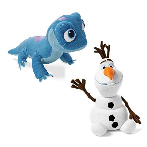 2 piezas Disney Frozen de peluche muñeco de nieve Olaf, lagarto, fiebre, Elfes de fuego Anna Elsa, peluche princesa para niño, 25 cm