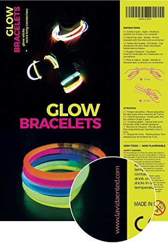 200 Pulseras luminosas glow pack multicolor