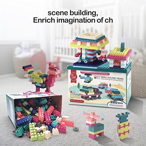 280PCS Bloques Construccion Niños Bebe DIY Juegos Educativo Creativo Infantil con Caja de Almacenamiento y Placa Base Regalo Juguetes para Niños 1-8 Años