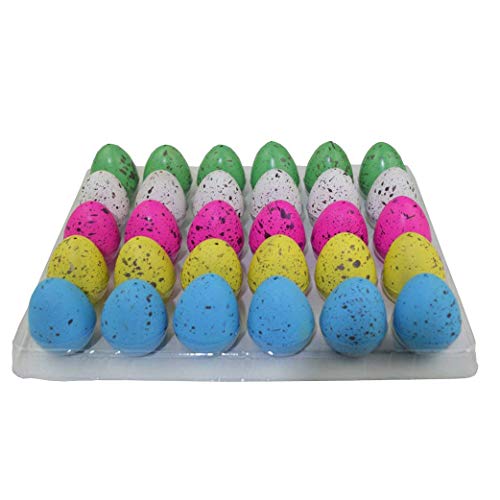 30pcs Huevos de dinosaurio Dino Dragon Hatching Growing Hatch Grow Egg para niños / niños pequeños / educación infantil / escolar (Manchas de colores)