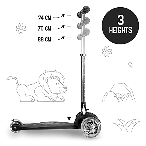 3StyleScooters® RGS-1 Patinete de Tres Ruedas para Niños Pequeños Niños de 3 Años o Más - con Luces LED en Las Ruedas - Diseño Plegable - Manillar Ajustable