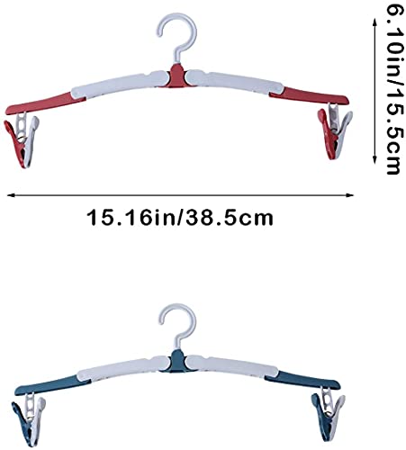 4PCS Foldable Hangers, Portable Plastic Hangers 360 Degree Rotatable Hangers Non-Slip Hangers Space Saving Hangers for Home Travel Outdoor Camping