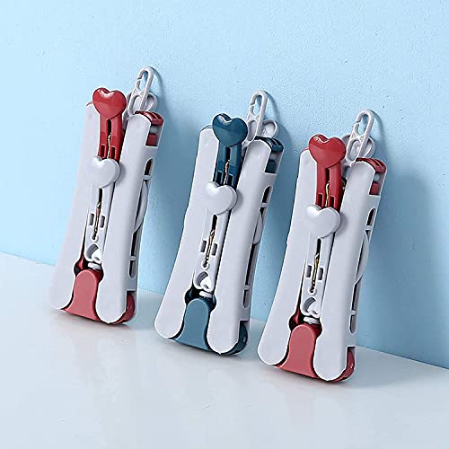 4PCS Foldable Hangers, Portable Plastic Hangers 360 Degree Rotatable Hangers Non-Slip Hangers Space Saving Hangers for Home Travel Outdoor Camping