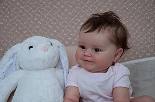 50 Cm Reborn Baby Doll Newborn Girl Baby Lifelike Real Soft Touch Maddie con El Pelo Enraizado A Mano Muñeca Artesanal Artesanal