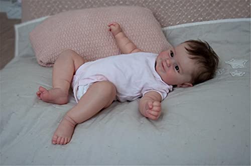 50 Cm Reborn Baby Doll Newborn Girl Baby Lifelike Real Soft Touch Maddie con El Pelo Enraizado A Mano Muñeca Artesanal Artesanal