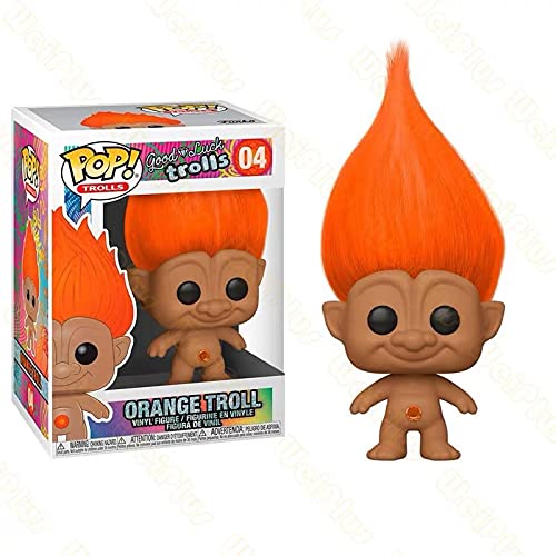 6 Uds Película Pop Dibujos Animados Pelo Mágico Elfo Enano Troll Naranja Rosa Azul Modelo Vinilo Figura De Acción PVC Muñeca Colección De Cumpleaños Juguetes