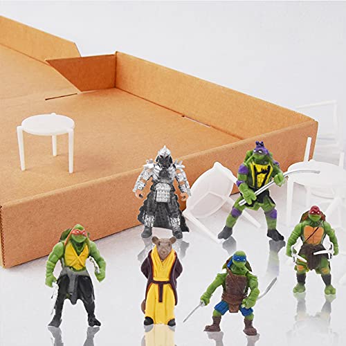 6pcs Mutant Ninja Turtle Caricatura Cake Topper, Adolescentes Mutantes Ninja Tortugas Figura de acción de Dibujos Animados Pastel decoración Creativa