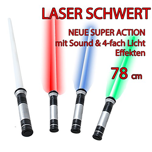 78 cm Sable De Luz Laserschwert Sound 4 x libre cambiables Efectos de luz azul verde rojo Luz intermitente