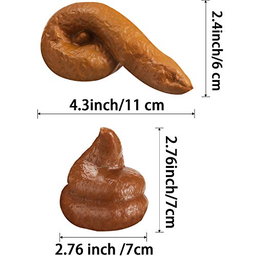 8 Piezas Caca Falsa Realista Turd Falso Novedad Juguetes Flotantes de Caca Falsa para Broma del Día de los Inocentes, 8 Formas Diferentes