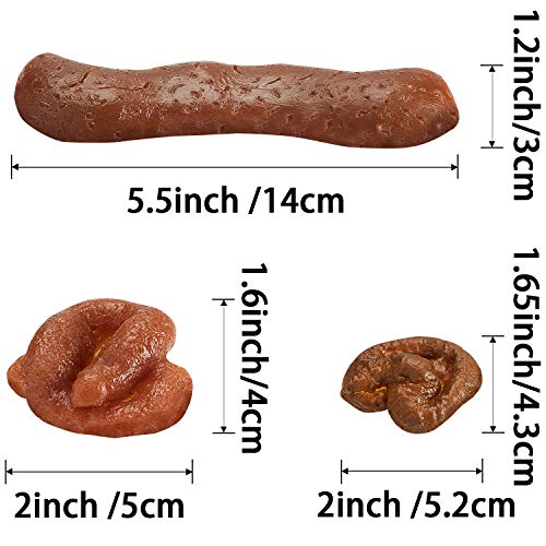 8 Piezas Caca Falsa Realista Turd Falso Novedad Juguetes Flotantes de Caca Falsa para Broma del Día de los Inocentes, 8 Formas Diferentes