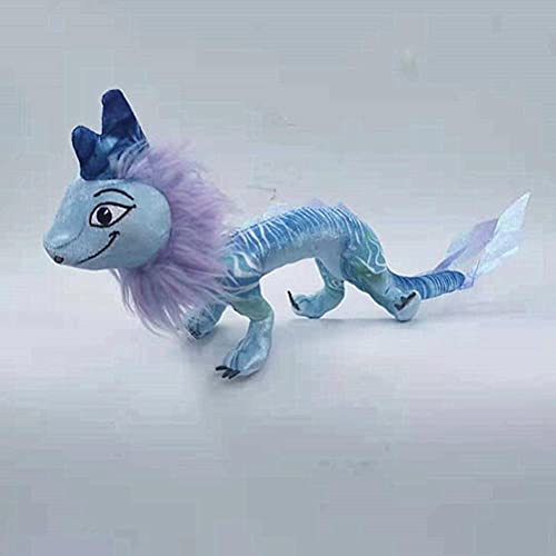 ABCDJHH El último dragón de Peluche, Peluche de dragón Sisu, Peluche - muñeco de dragón Azul con Pelo de dragón de Peluche de dragón Last Dragon