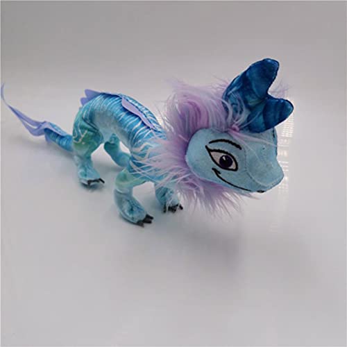 ABCDJHH El último dragón de Peluche, Peluche de dragón Sisu, Peluche - muñeco de dragón Azul con Pelo de dragón de Peluche de dragón Last Dragon