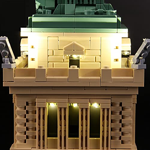 ADMLZQQ Kit De Iluminación Led para Lego Architecture Estatua De La Libertad, Compatible con Ladrillos De Construcción Lego Modelo 21042(NO Incluido En El Modelo)