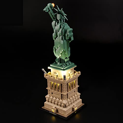 ADMLZQQ Kit De Iluminación Led para Lego Architecture Estatua De La Libertad, Compatible con Ladrillos De Construcción Lego Modelo 21042(NO Incluido En El Modelo)