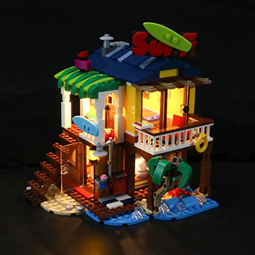 ADMLZQQ Kit De Iluminación Led para Lego Creator 3-In-1 Surfer Beach House, Compatible con Ladrillos De Construcción Lego Modelo 31118 (NO Incluido En El Modelo)