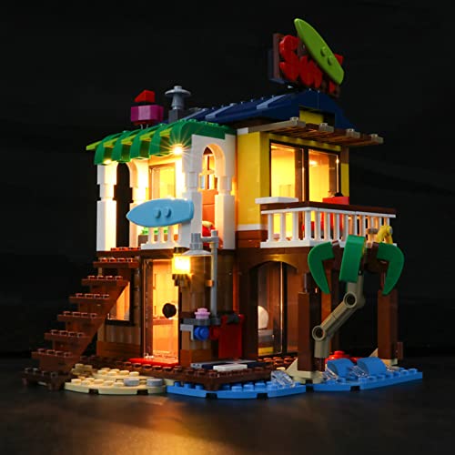 ADMLZQQ Kit De Iluminación Led para Lego Creator 3-In-1 Surfer Beach House, Compatible con Ladrillos De Construcción Lego Modelo 31118 (NO Incluido En El Modelo)