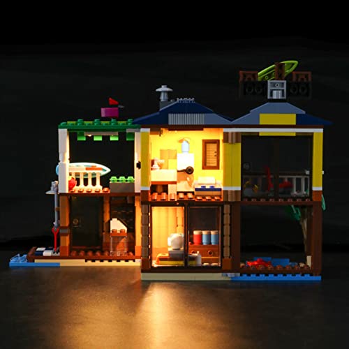 ADMLZQQ Kit De Iluminación Led para Lego Creator 3-In-1 Surfer Beach House, Compatible con Ladrillos De Construcción Lego Modelo 31118 (NO Incluido En El Modelo)