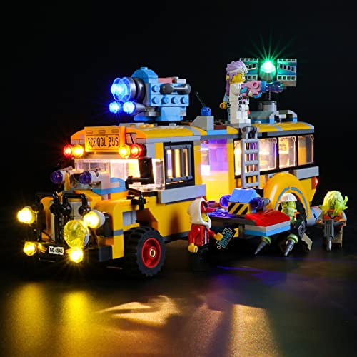 ADMLZQQ Kit De Iluminación Led para Lego Hidden Side Paranormal Intercept Bus, Compatible con Ladrillos De Construcción Lego Modelo 70423 (NO Incluido En El Modelo)