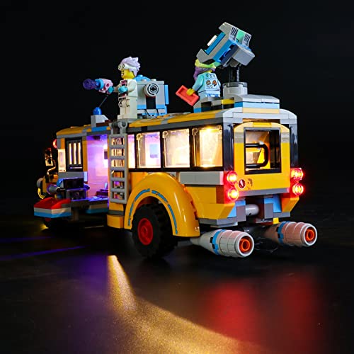 ADMLZQQ Kit De Iluminación Led para Lego Hidden Side Paranormal Intercept Bus, Compatible con Ladrillos De Construcción Lego Modelo 70423 (NO Incluido En El Modelo)