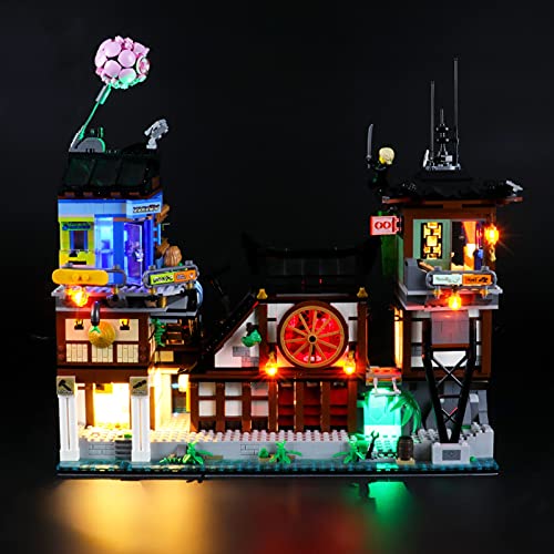 ADMLZQQ Kit De Luces LED para Lego 70657, El Kit De Luces LED De Ladrillo Compatible con Ninjago Muelles De La Ciudad,No Incluye El Modelo Lego