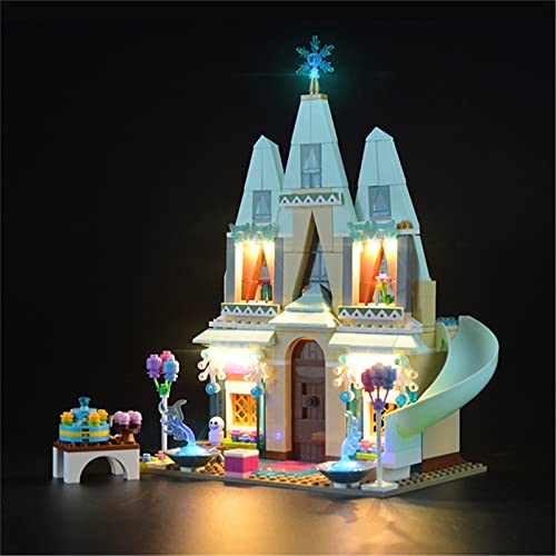 ADMLZQQ La luz LED Kit Determinado para Disney Arendelle Castillo celebración de Bloques de creación de Modelos, Kit de Luces LED para Lego 41068 (no Incluye el Modelo)