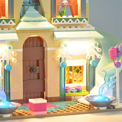 ADMLZQQ La luz LED Kit Determinado para Disney Arendelle Castillo celebración de Bloques de creación de Modelos, Kit de Luces LED para Lego 41068 (no Incluye el Modelo)