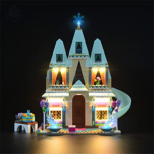 ADMLZQQ La luz LED Kit Determinado para Disney Arendelle Castillo celebración de Bloques de creación de Modelos, Kit de Luces LED para Lego 41068 (no Incluye el Modelo)