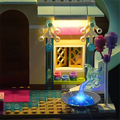 ADMLZQQ La luz LED Kit Determinado para Disney Arendelle Castillo celebración de Bloques de creación de Modelos, Kit de Luces LED para Lego 41068 (no Incluye el Modelo)